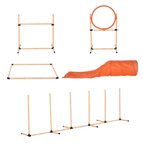 PawHut Hunde Agility Set 5-teilig orange