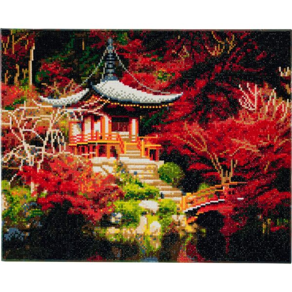 Crystal Art Leinwand Japanischer Tempel 40x50 cm