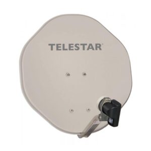 TELESTAR ALURAPID 45 cm Aluminium Sat-Schüssel mit SKYSINGLE HC LNB beige