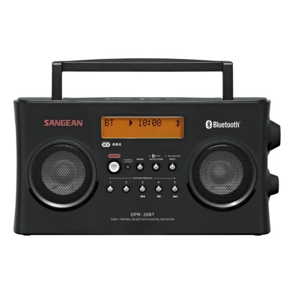 SANGEAN DPR-26 BT Tragbares DAB+/FM-Radio Bluetooth mit Akku