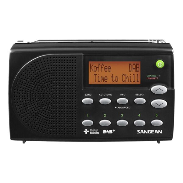 SANGEAN DPR-65 BASIS BLACK Tragbares Radio mit USB-Kabel