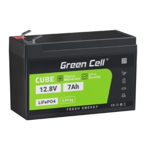 Green Cell LiFePO4 89.6Wh Battery Lithium-Eisen-Phosphat-Akku 12.8V