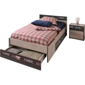 Funktionsbett Fabric 3 Parisot 2-teilig inkl. Nachtkommode Grau