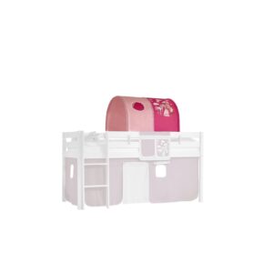 Tunnel Prinzessin inkl. 1 Sichtfenster mit Bett-Tasche 100% Baumwolle und bei 30° waschbar pink - rosa