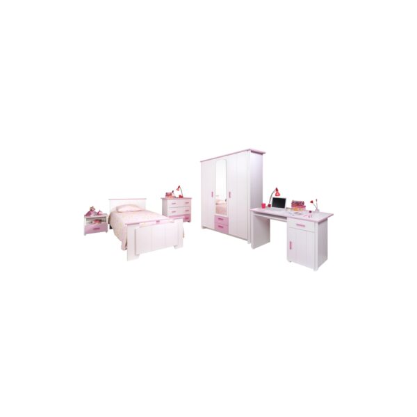 Kinderzimmer Biotiful 13 Parisot 5-tlg weiß - rosa