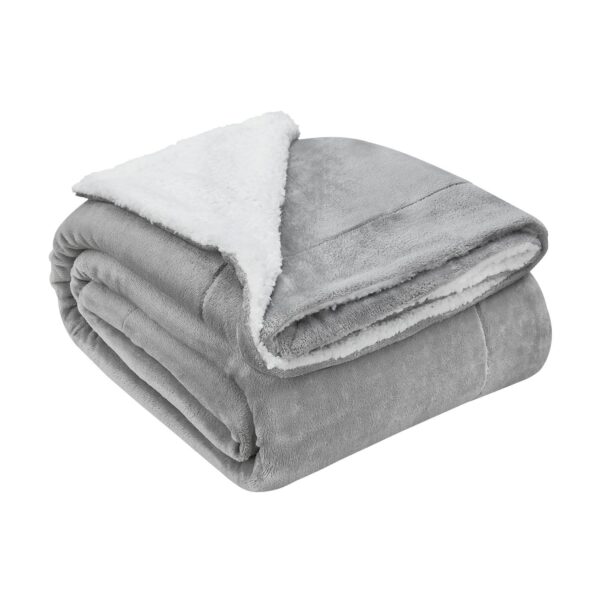 Juskys Fleecedecke 220x240 cm mit Sherpa - flauschig