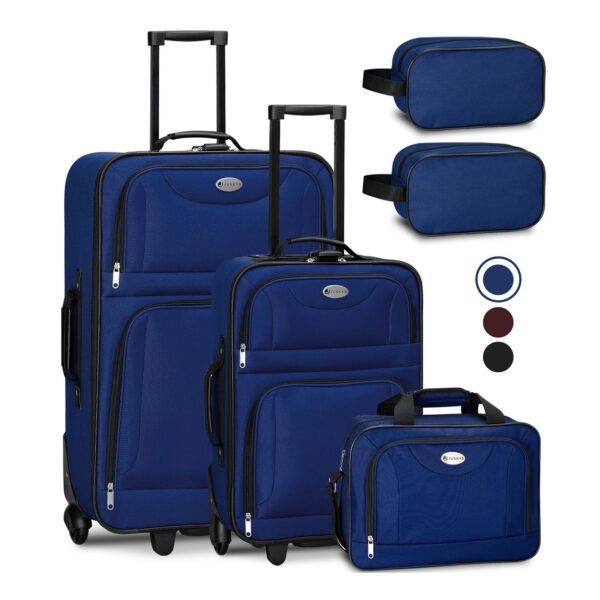 Juskys Trolley Reisekoffer Set Athen 5 teilig - 60 L