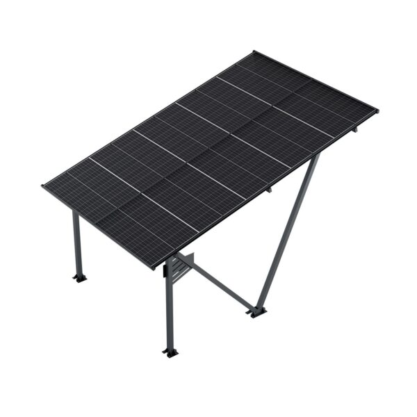 Vorverkauf: Juskys Solar Carport Gestell SunLuxe 4100 Watt - Solargestell mit 10 Solarpanelen je 410 W