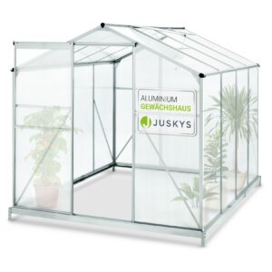 Juskys Aluminium Gewächshaus mit Fundament für Garten   4