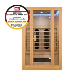 Infrarotkabine Nyborg S120K – Infrarotsauna 2 Personen –LED-Farblicht