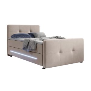 Juskys Boxspringbett Houston 120x200 cm - Bett mit LED