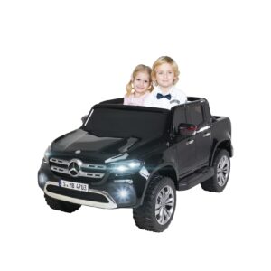 Kinder-Elektroauto Mercedes Benz X-Klasse 470 Allrad Lizenziert für 2 Personen (Schwarz/Lackiert)