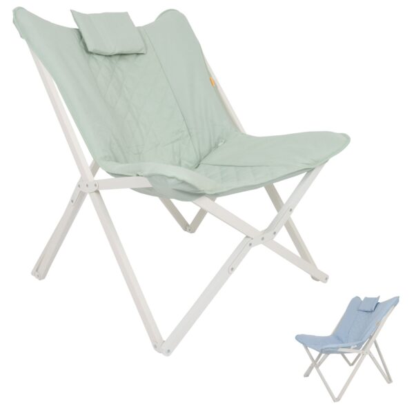 BO-CAMP Schmetterlingsstuhl Campingstuhl Gordes Relax Stuhl Sessel Garten Lounge Farbe: blau