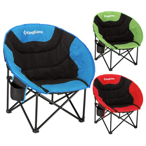 KINGCAMP MoonChair L Camping Klapp Stuhl Falt Sessel Garten Angel Outdoor 120 kg Farbe: blau