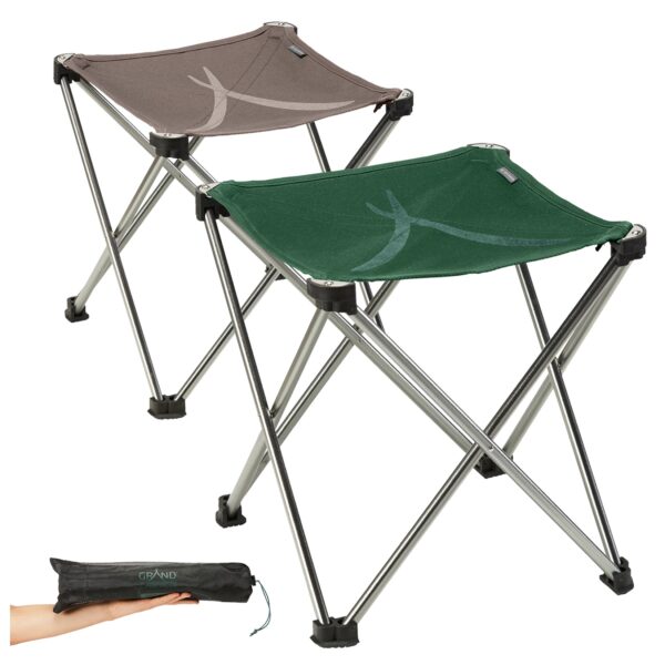 GRAND CANYON Sinyala Mini Klapphocker Falt Hocker Camping Alu 500g Leicht 100 kg Farbe: Eden