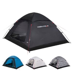 HIGH PEAK Kuppelzelt Monodome XL 4 Personen Camping Bike Zelt Familienzelt Groß Farbe: schwarz