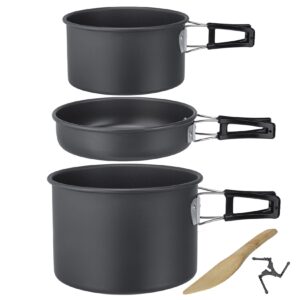 BRUNNER Camping Kochset Packpot Ultralite 20 Geschirr Küche Topf Pfanne Alu 910g