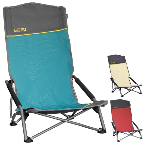 UQUIP Strandstuhl Sandy XL Campingstuhl Faltstuhl Klappstuhl Stahl Faltbar 120kg Farbe: sand