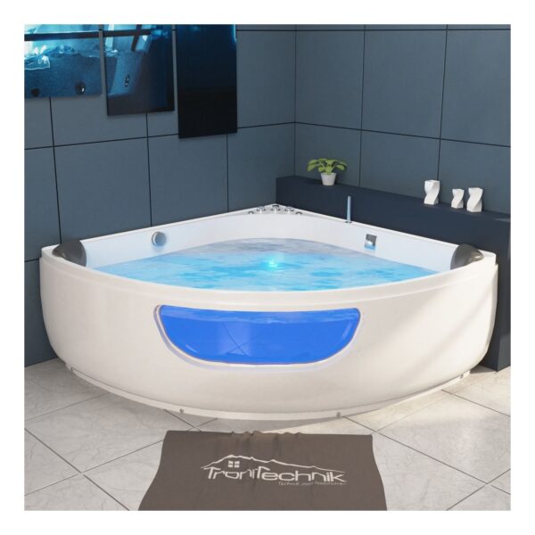 TroniTechnik® Whirlpool Badewanne Eckwhirlpool PAROS 135cm x 135cm