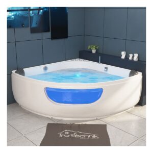 TroniTechnik® Whirlpool Badewanne Eckwhirlpool PAROS 150cm x 150cm