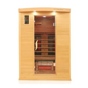 Dewello® Infrarotkabine Infrarotsauna PIERSON PRO 135cm x 105cm Hemlock-Zeder inkl. DUO Strahler