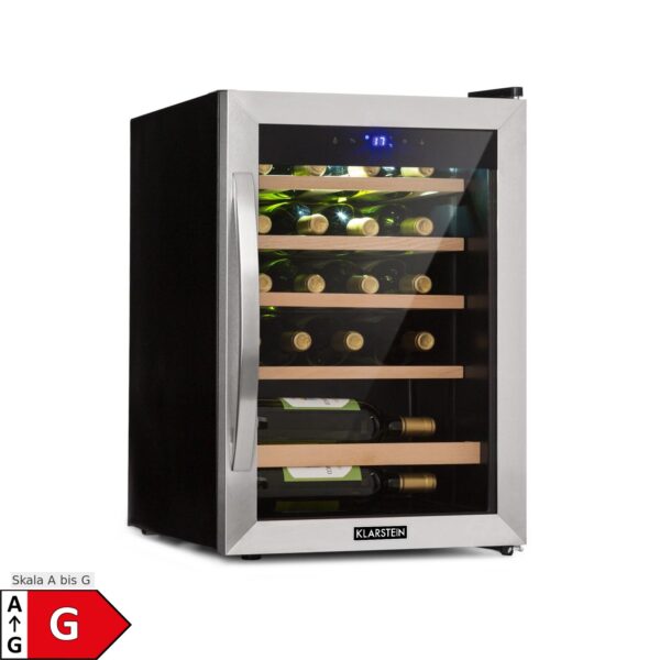 Vinamour 19 Uno Weinkühlschrank 19Fl./65l 4-18°C 40dB Glas 19 Flaschen 1 Kühlzone