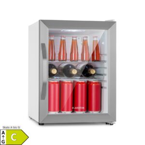 Beersafe M Crystal White Kühlschrank 33 Ltr 2 Böden Glastür Edelstahl