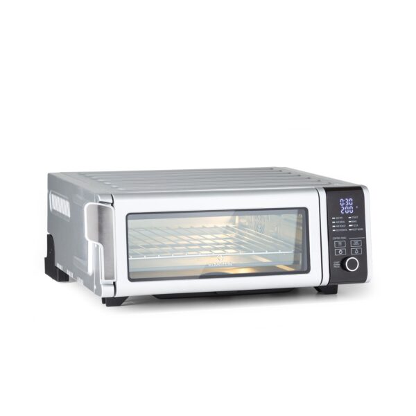 Vita-Crisp Heißluftfritteuse 1700W 10L 8 Funktionen platzsparend Silber