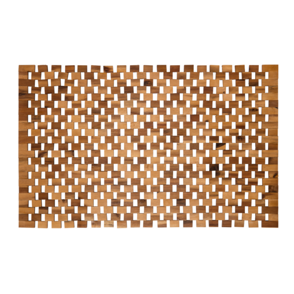 PANA®eco Badematte Holz • Fußmatte 100% Akazienholz • Badvorleger Holz rutschfest • Holzmatte aus Echtholz • Badteppich Holz • Saunamatte • Holzvorleger • 1er und 2er Packs • verschiedene Größen