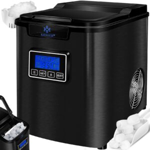 KESSER® Eiswürfelbereiter   Eiswürfelmaschine Edelstahl   150W  Ice Maker   12 kg 24 h   3 Würfelgrößen   Zubereitung in 6 min   2