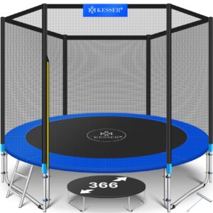 KESSER® - Trampolin    TÜV SÜD GS Zertifiziert   Komplettset mit Sicherheitsnetz