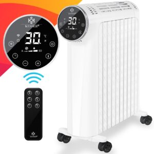 KESSER® Ölradiator 2500W Elektrische Heizung Heizkörper Elektroheizung  energiesparend mit Display WiFi App & Fernbedienung Touchscreen - Mobil Öl Radiator 24h Timer