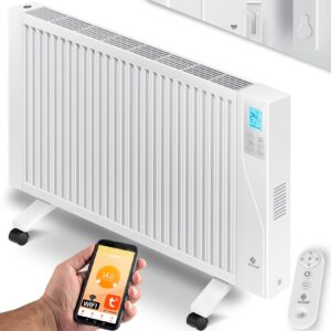 KESSER® Elektroheizkörper Infrarotheizung energiesparend 2in1 Mobile & Wand-Konvektor Elektroheizung mit WiFi App-Steuerung & Fernbedienung Radiator Heizung elektrisch Heizkörper 24h Timer