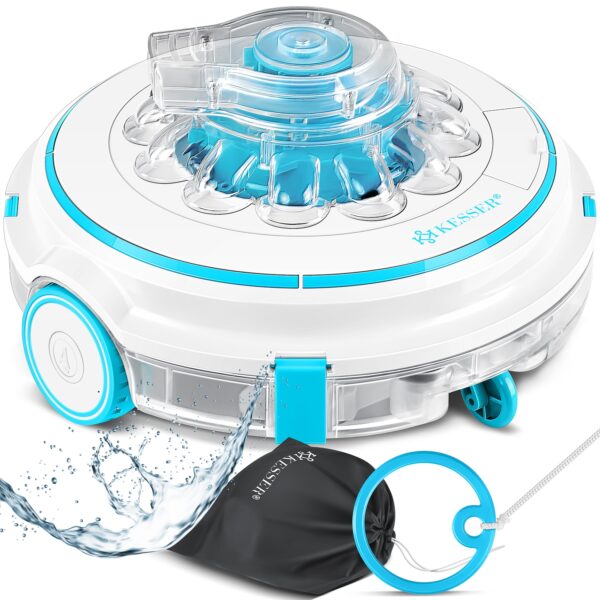 KESSER® Poolroboter Poolreiniger Akku Aqua-9000 inkl. Transporttasche Pool Roboter für bis 80m² Pools