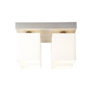 BRILLIANT Lampe Monty Deckenleuchte 4flg beton/weiß   4x A60