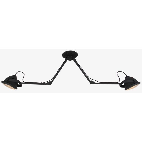 BRILLIANT Lampe Carmen Deckenspot 2flg schwarz korund