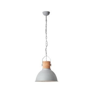 BRILLIANT Lampe Frida Pendelleuchte 39cm beton/holz   1x A60