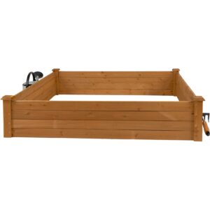 needs&wants® Große Hochbeet-Umrandung aus Holz für Garten Terrasse