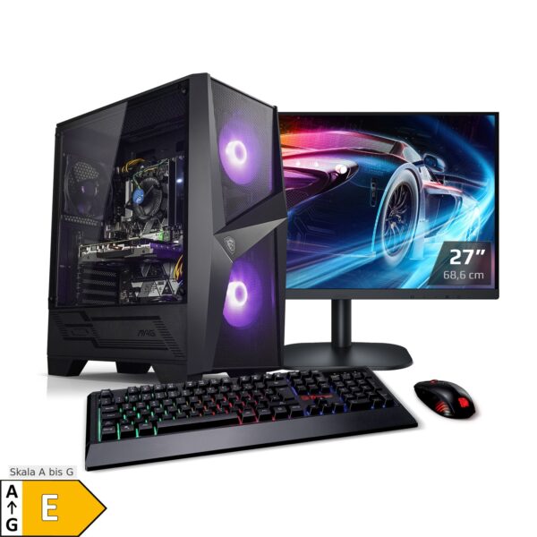 PC Set Gaming mit 27 Zoll TFT Earthquake AMD Ryzen 7 5800X