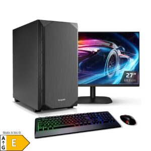 PC Set Gaming mit 27 Zoll TFT Silent Strike 12 Intel Core i7-12700F