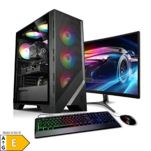 PC Set Gaming mit 24 Zoll TFT Cobra IV AMD Ryzen 5 4500