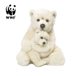 WWF Plüschtier Eisbärmutter mit Baby (28cm) Kuscheltier Stofftier