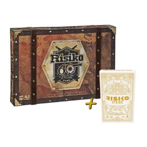 Hasbro Risiko BUNDLE - 60 Jahre Jubiläums-Ausgabe + Strike Kartenspiel Strategiespiel