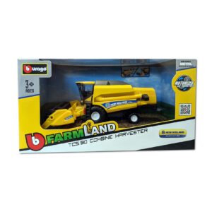 Bburago 18-31721 - New Holland - Mähdrescher TC5.90 für Getreide (gelb) Spielzeugmähdrescher Modell