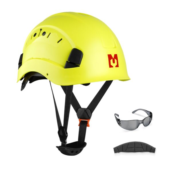 Mustbau Sicherheitshelm-Set - Schutzhelm mit Schutzbrille