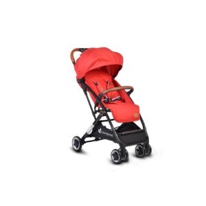 Cangaroo Kinderwagen Buggy Paris Kunstleder Aluminiumrahmen verstellbar klappbar in rot