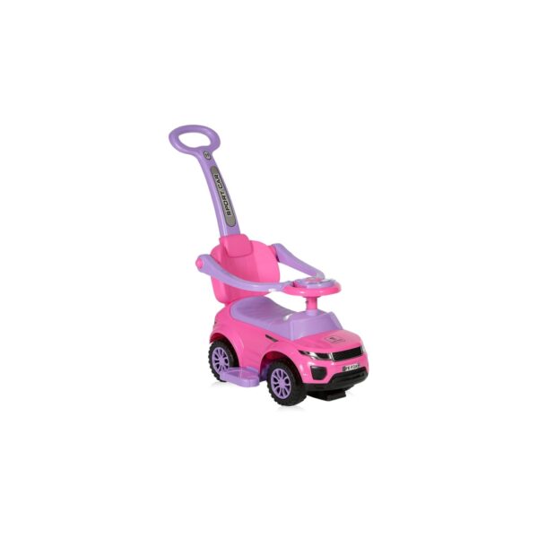 Lorelli Rutscher 3 in 1 Kinderauto Off Road Schiebegriff Musik Rückenlehne in rosa