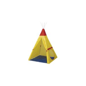 Paradiso Toys Kinderspielzelt Tipi 02833 faltbar Fenster drin draußen Tasche gelb