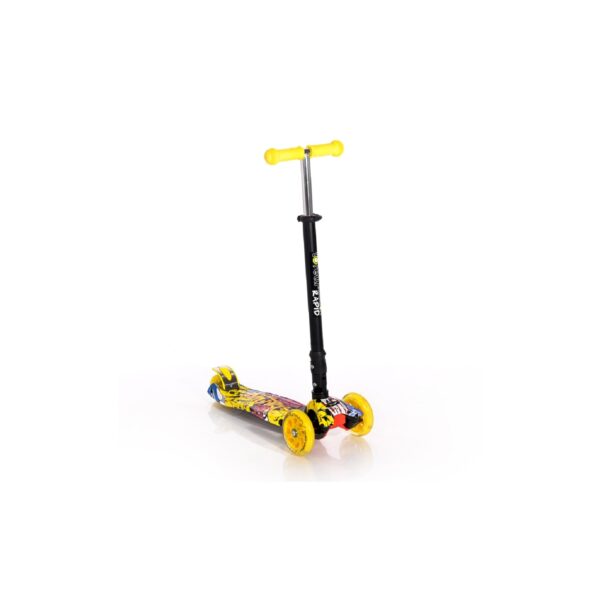 Lorelli Kinderroller Rapid PU Räder leuchten ABEC-7 Bremse klappbar verstellbar gelb