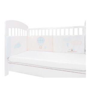 Kikkaboo Nestchen my Home Babybett 140 x 70 cm Bettumrandung 210 cm Baumwolle hellblau